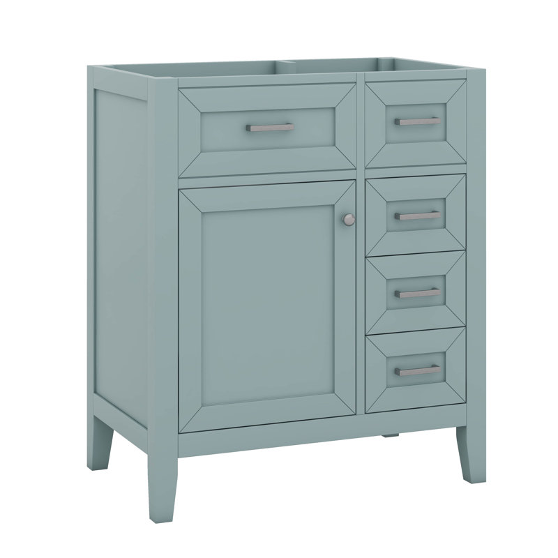 Meuble-lavabo 30 po avec tiroirs, Vert