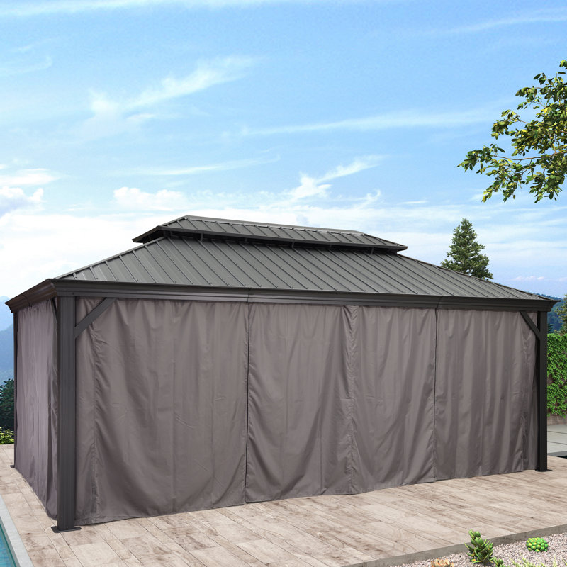 Aluminium Patio Gazebo, 6m x 3.7m