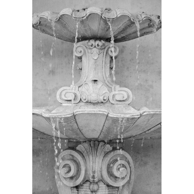 Black & White Fountains II by Laura DeNardo - Photograph Print, Wrapped Canvas, 46 cm H x 30 cm W