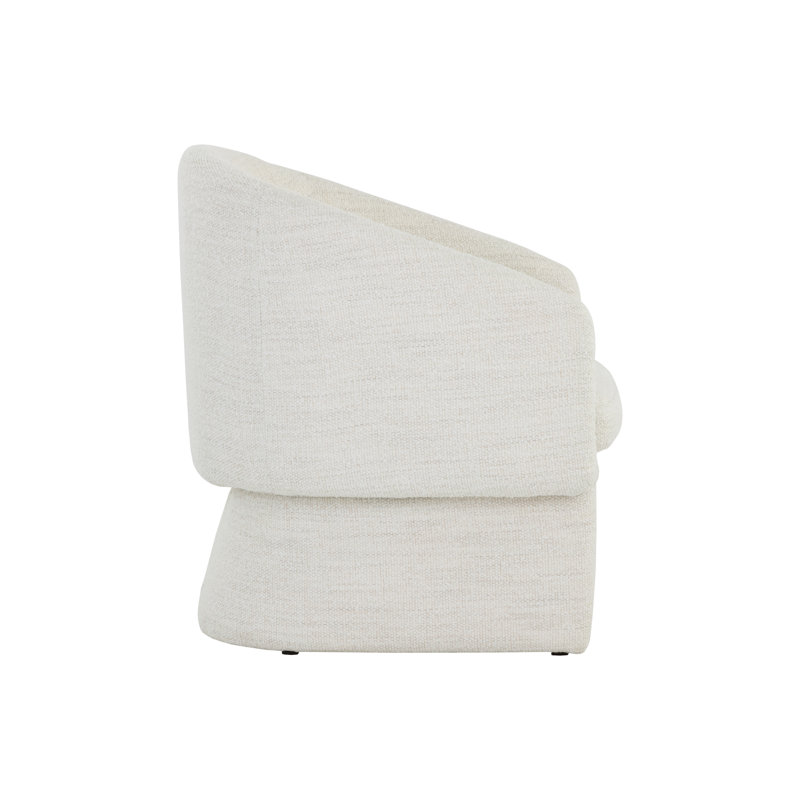 Lounge Chair, Cream Polyester