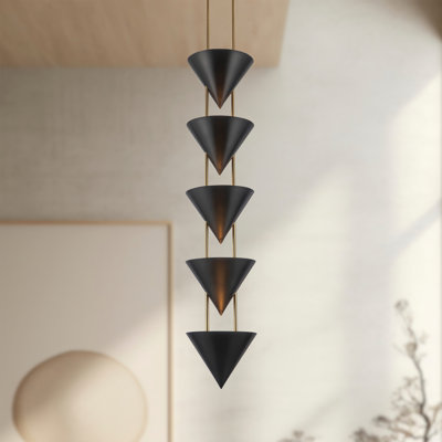 Versus 10-in Brass Pendant