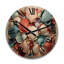 Horloge murale en bois massif Mathura-2089043211