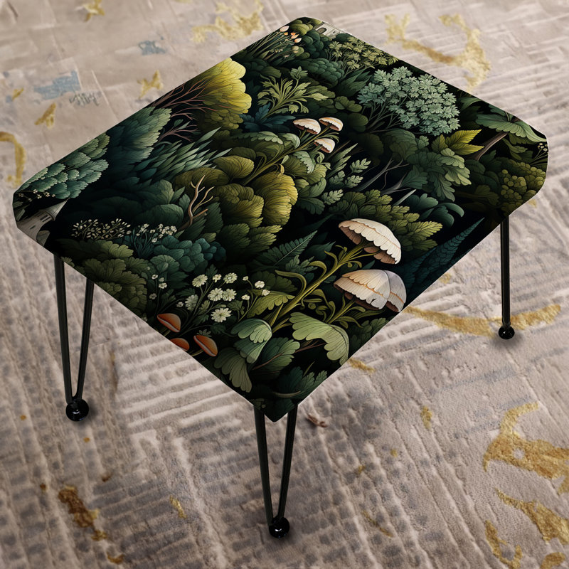 Forest Woods Moody Patterns - Repose-pieds rectangulaire botanique