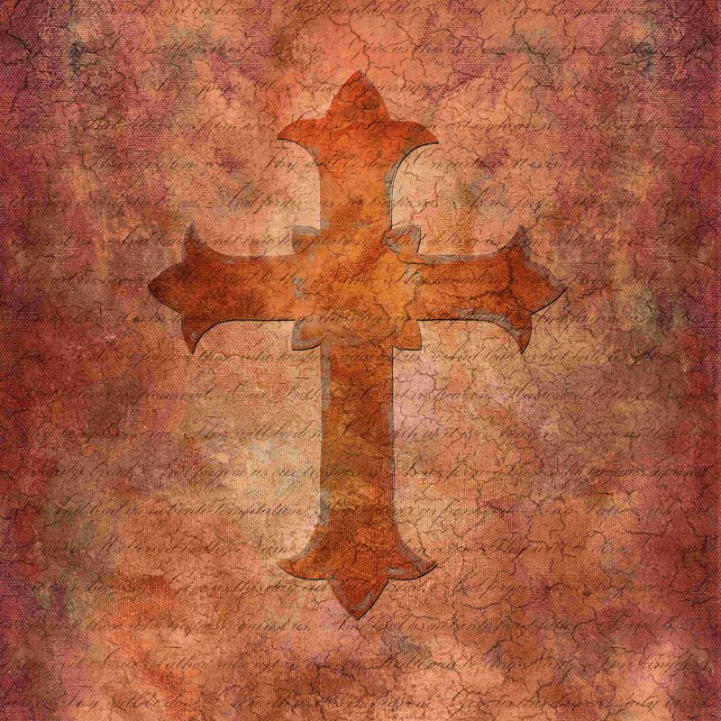 Iron Cross Mat 2 - peinture sur toile tendue, H 30 po x l 30 po