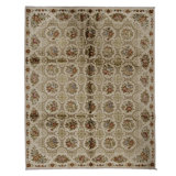 Handmade Silk and Wool Area Rug
