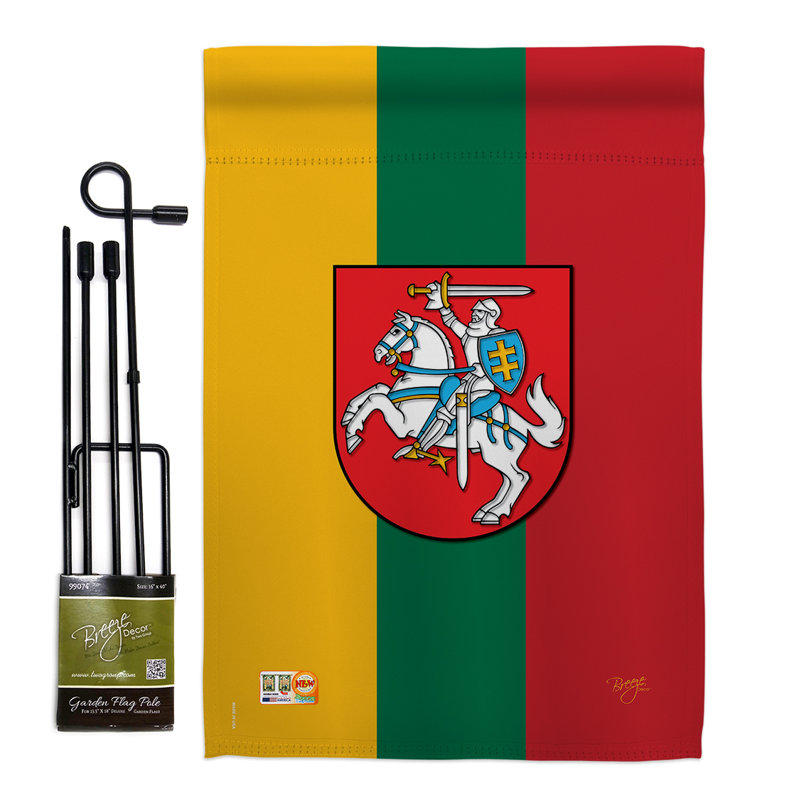 Ensemble drapeau 1 pi 7 po x 1 pi 1 po lituanie 2 côtés