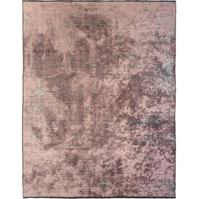 Rapture Abstract Area Rug in Lilac/Silver Gray
