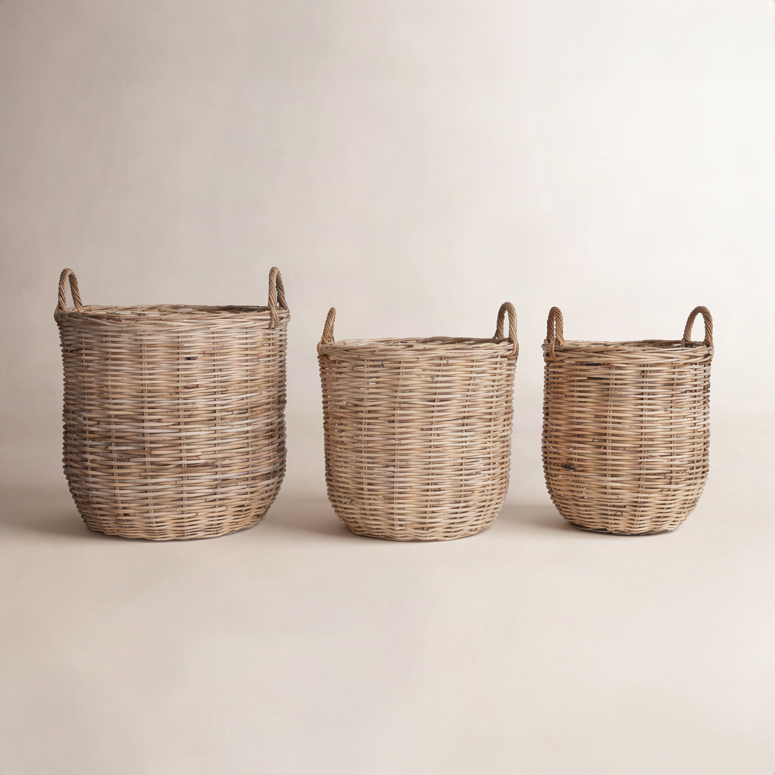 Handwoven Rattan Storage Basket Set