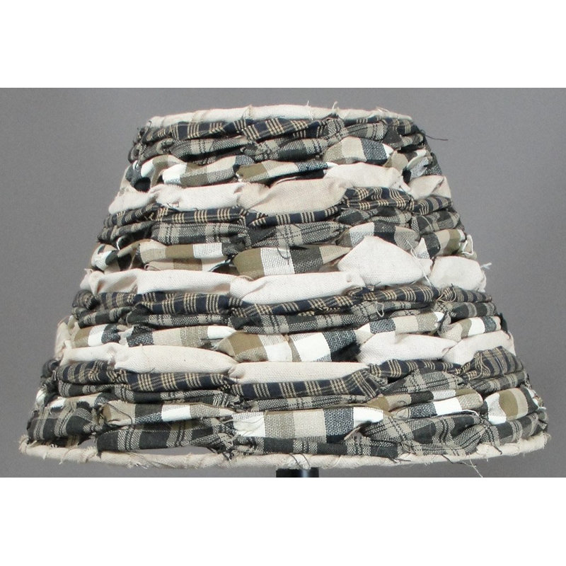 Abat-jour standard 10 "Brown Rag, H 8 po x l 10 po x P 10 po