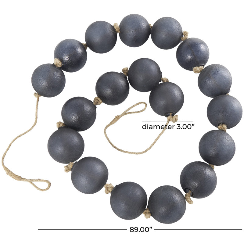 Guirlande Pearl, L 91 po, Noir