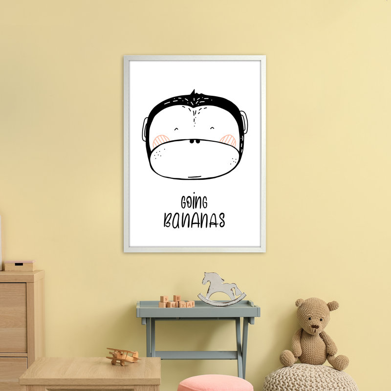 Monkey by Miniofmine - Print, Brown Framed, 88cm H x 64cm W x 3cm D