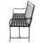 Israh 2-Person Argyle Diamond High Back Iron Outdoor Garden Bench