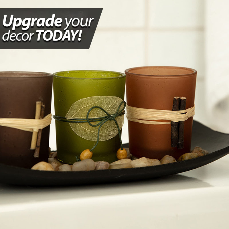 5.5'' H Glass Tabletop Votive Holder with Candle Included