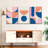Retro Geometric Abstract VIII Multi Piece Canvas Print-93063020