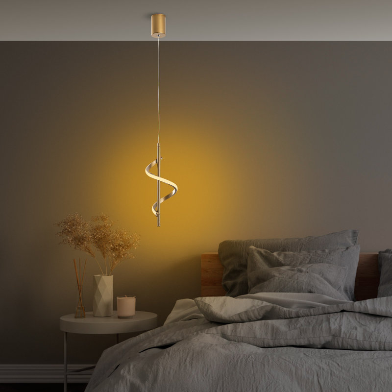 Modern Gold Chandelier with Metal Body, Adjustable Height 19.7 to 39.4 inches | SMD LED Socket 11W 3000K | Elegant Design for Living Room, Dining Room & Entryway | Stylish Home Lighting Fixture