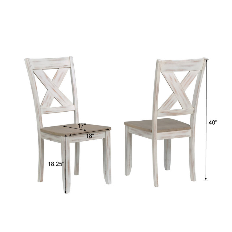Chaise d'appoint en bois massif Wilkey