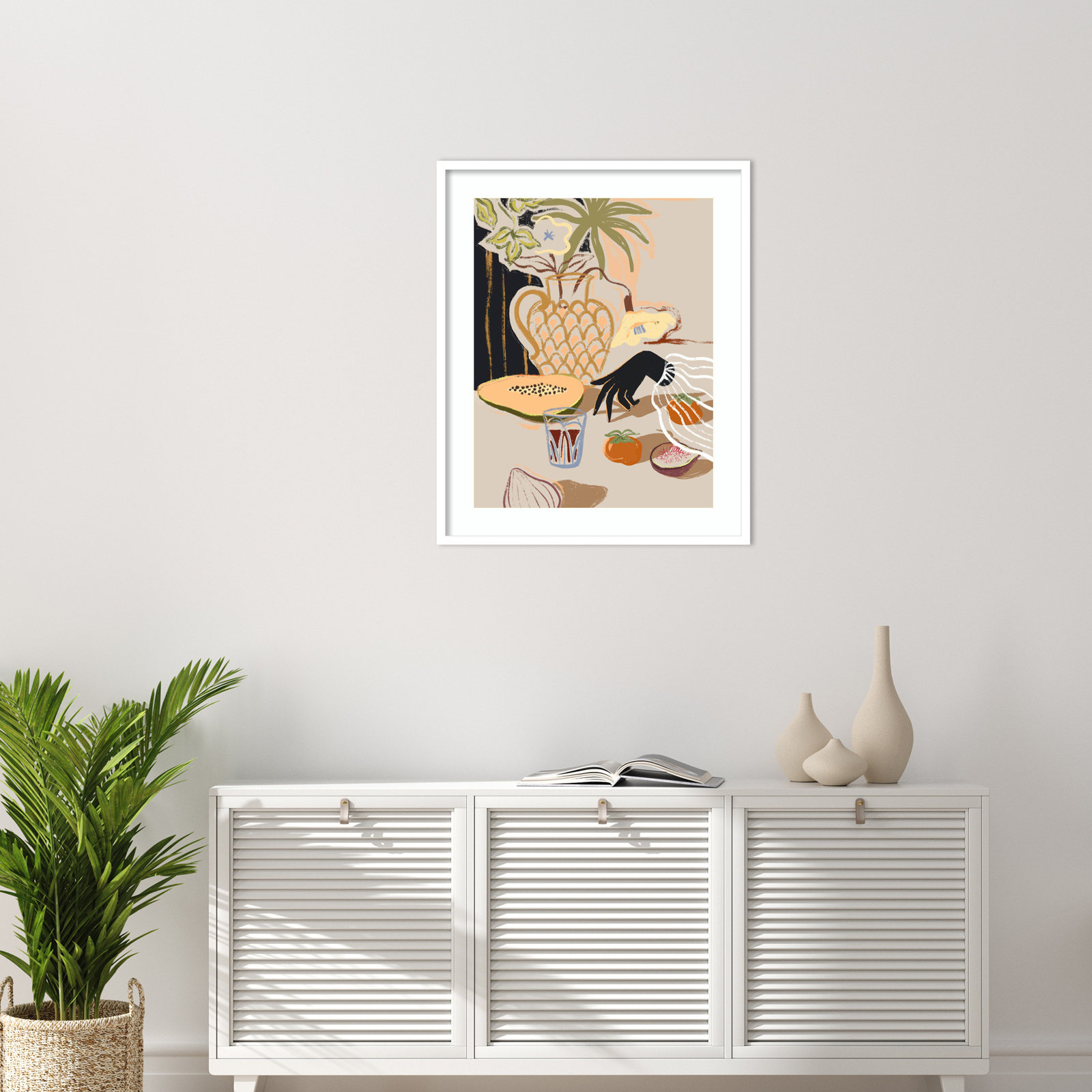 Northbrook "Fruitful Spread" Print, White, 33" H x 27" W