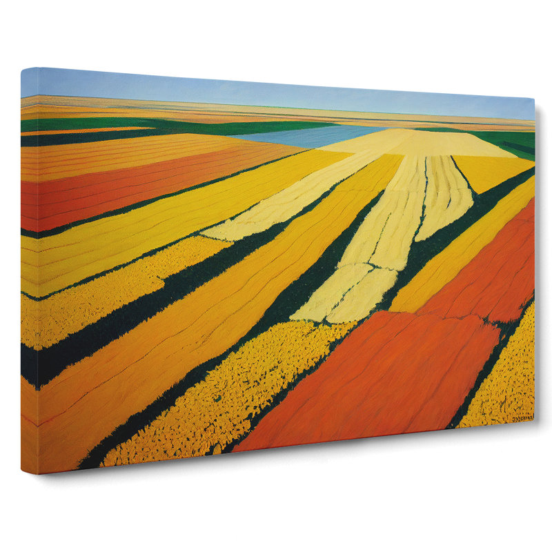 Pleasant Wheat Field - Wrapped Canvas Print, 35cm H x 50cm W x 3cm D