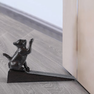 Butoir de porte pour chat Robuste en fonte rustique Mignon butoir de porte décoratif Butoir de porte en métal rétro pour bureau à domicile Commercial usage industriel (Chat 1Pcs)