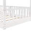 Solid Wood Twin Over Bunk Bed, White - Enjoyable Slide And Secure Bed White, With Movable For Bedroom Fun Function