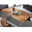 Iron Label Acacia Solid Wood Top Metal Base Dining Table-47530163-47530157