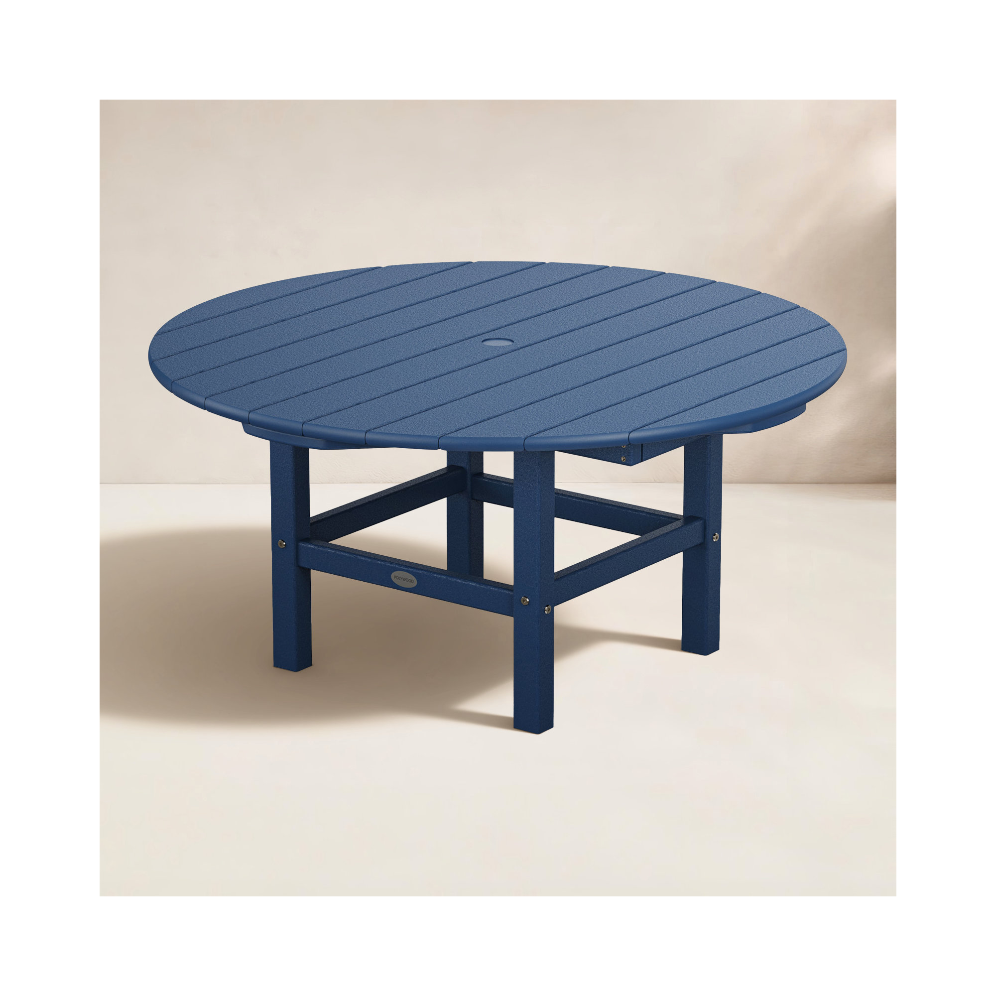 POLYWOOD Round 37" Conversation Table, Navy