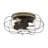 22" Evaro 3 - Blade Caged Ceiling Fan with Light Kit Included-1982452691