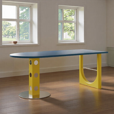 Bright And Distinctive Colors Design Dining Table