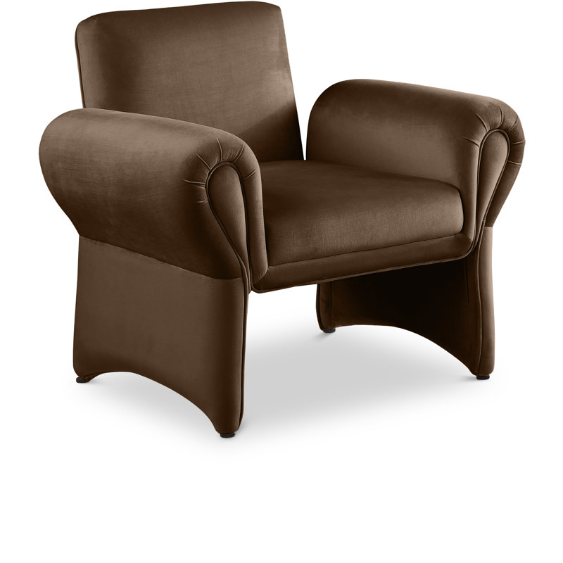 Fleurette 36,5 de large, Velours brun