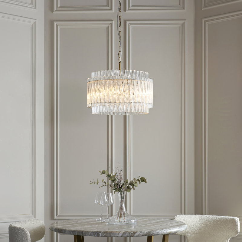 Chandelier, 32.5cm H x 37.5cm W x 37.5cm D, 3 Lights