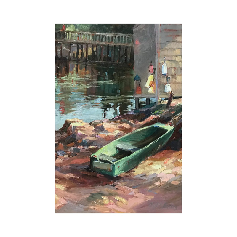 Boathouse Maine II 1 Piece Wall Art on Canvas, 30.48 cm H x 20.32 cm W x 1.905 cm D, Does Not Apply