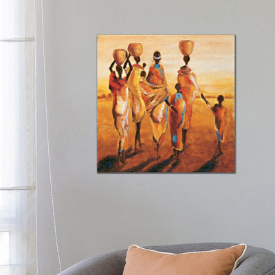 Mères Et Enfants by Jaques Beaumont - Gallery-Wrapped Canvas Giclée on Canvas