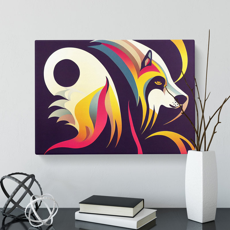 Wolf Abstract Vol.2 - Wrapped Canvas, 40cm H x 60cm W x 3cm D