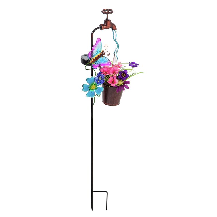 Holst Butterfly Solar Garden Stake with Planter