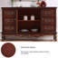 Buffet brun massif et bois manufacturé