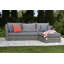 Canapé modulaire extérieur avec rangement Elle Decor Vallauris, gris