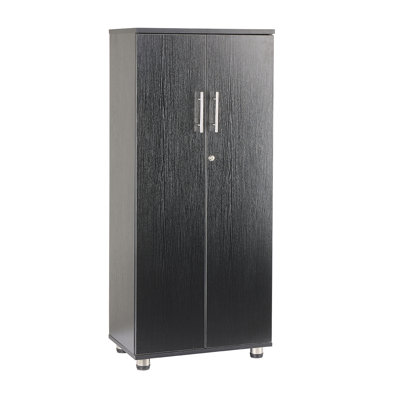 Saravia Storage Cupboard 3 - Shelf Universal 2 Door Locking Storage Pantry Cabinet