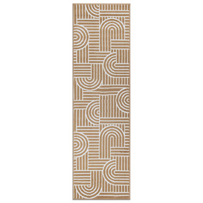 Contemporary Stripe Arch Design Area Rug