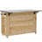 Wood Kitchen Island with Stainless Steel Top-1805535269
