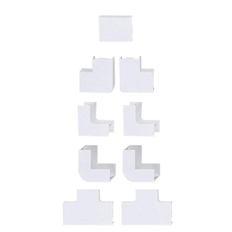 Connector Accessory Pack - 9 Cable Connection Pieces for Cable Concealer Kit– Cord Management for Wall Mount TVs by SimpleCord