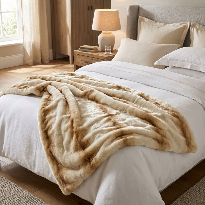 Couverture Snow Lynx Luxury, l 114 po x L 120 po, Couverture