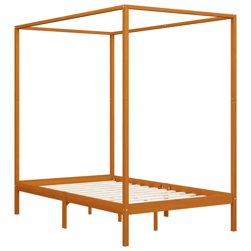 Harrison Solid Wood Bed, Honey Brown, 100 x 200cm