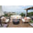 Venice 34" Outdoor Concrete Fire Table 50,000 BTU - Includes Lava Rocks & PVC Cover-656771810-596176951