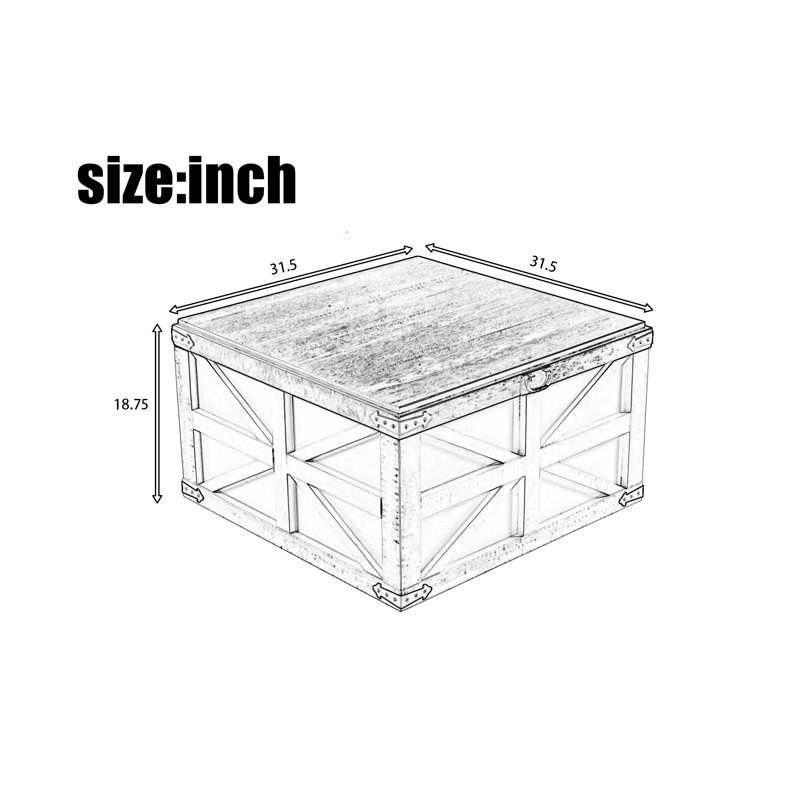 Table basse simple Deondrey, Blanc