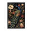 Paon rétro dans un cadre flottant floral, design par Petal Prints Design-748422503-748422502