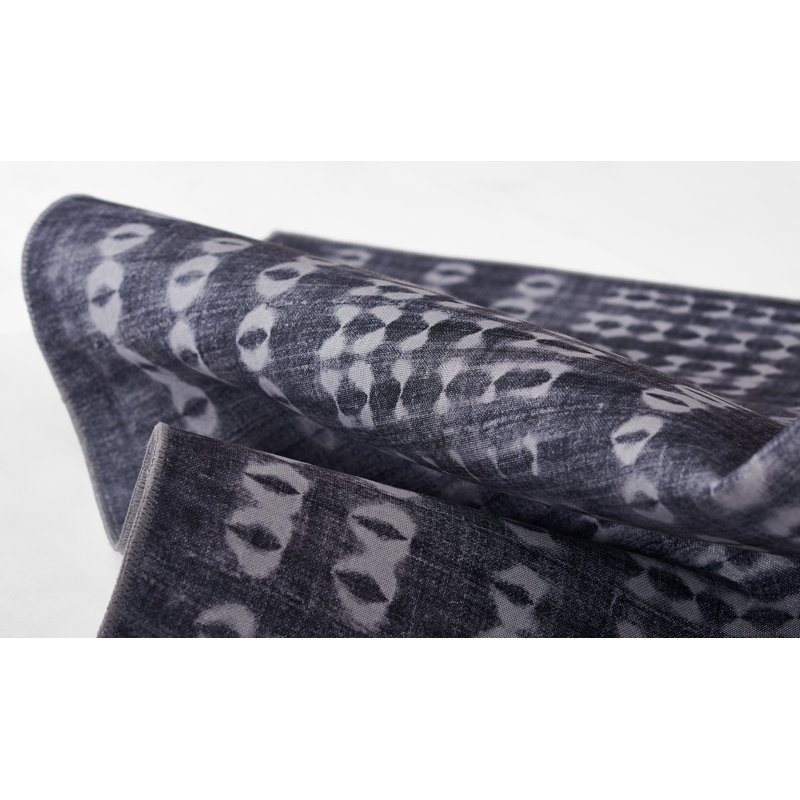 Charcoal Flat Woven Synthetic Area Rug 5' x 7'