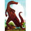 Dinosaur by Curtis - Wrapped Canvas Print-1592569407