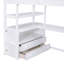 Lit mezzanine simple avec bureau et tablettes, deux tiroirs intégrés, escalier de rangement-850564198