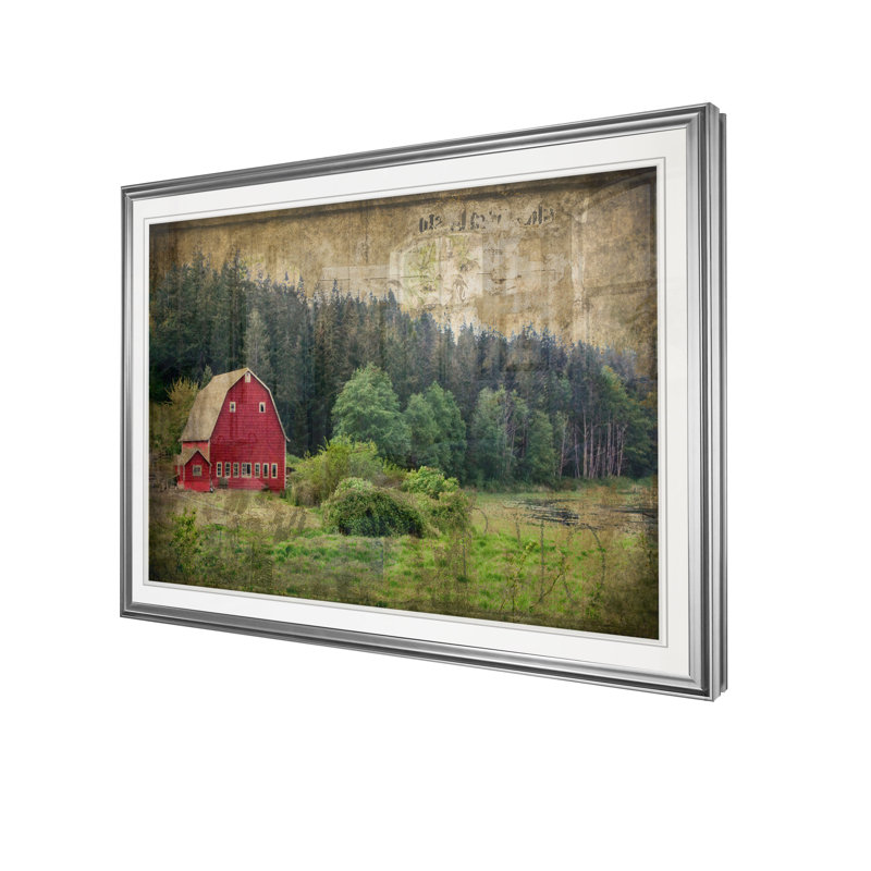 « widby grange i », reproduction d’art, H 20 po x l 24 po x P 1,5 po, Cadre argenté