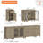 Scarlett Large TV Stand For 85 Inch TV, LED TV Console Table For 85 Inch TV, Entertainment Center With Charging Station&Glass Door, Kitchen Sideboard Buffet Cabinet For Dining Room-1948099862